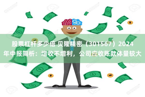 股票杠杆多少倍 贝隆精密（301567）2024年中报简析：增收不增利，公司应收账款体量较大